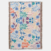 Kleurrijke bladeren Modern Foliage Patroon Deken (Voorkant Verticaal)