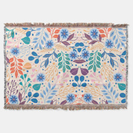 Kleurrijke bladeren Modern Foliage Patroon Deken