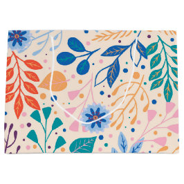 Kleurrijke bladeren Modern Foliage Patroon Groot Cadeauzakje