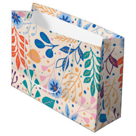 Kleurrijke bladeren Modern Foliage Patroon Groot Cadeauzakje