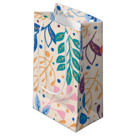 Kleurrijke bladeren Modern Foliage Patroon Klein Cadeauzakje