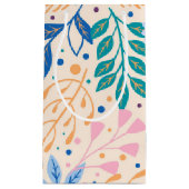 Kleurrijke bladeren Modern Foliage Patroon Klein Cadeauzakje (Voorkant)