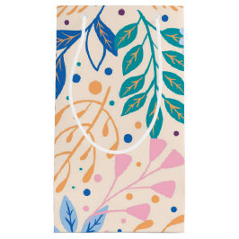 Kleurrijke bladeren Modern Foliage Patroon Klein Cadeauzakje