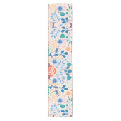 Kleurrijke bladeren Modern Foliage Patroon Korte Tafelloper (Voorkant)