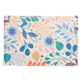 Kleurrijke bladeren Modern Foliage Patroon Kussensloop (Achterkant-Links)