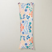 Kleurrijke bladeren Modern Foliage Patroon Lichaamskussen (Voorkant Verticaal)