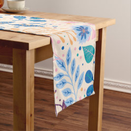 Kleurrijke bladeren Modern Foliage Patroon Medium Tafelloper