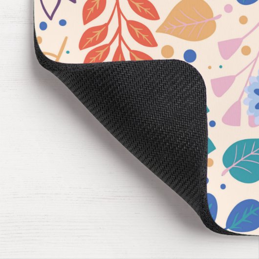 Kleurrijke bladeren Modern Foliage Patroon Muismat (Hoek)