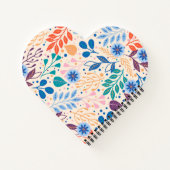 Kleurrijke bladeren Modern Foliage Patroon Notitieboek (Achterkant)