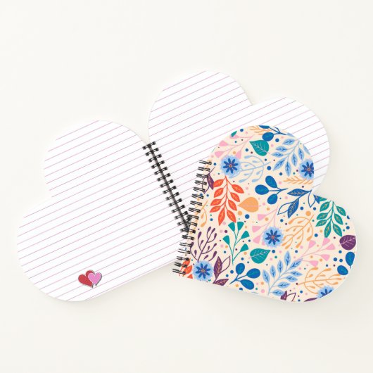 Kleurrijke bladeren Modern Foliage Patroon Notitieboek (Binnen)