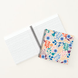 Kleurrijke bladeren Modern Foliage Patroon Notitieboek