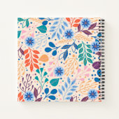 Kleurrijke bladeren Modern Foliage Patroon Notitieboek (Achterkant)