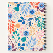 Kleurrijke bladeren Modern Foliage Patroon Notitieboek (Achterkant)