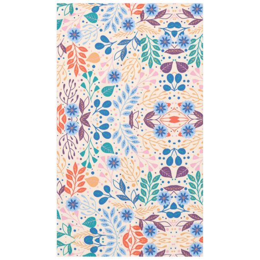 Kleurrijke bladeren Modern Foliage Patroon Tafelkleed (Voorkant)