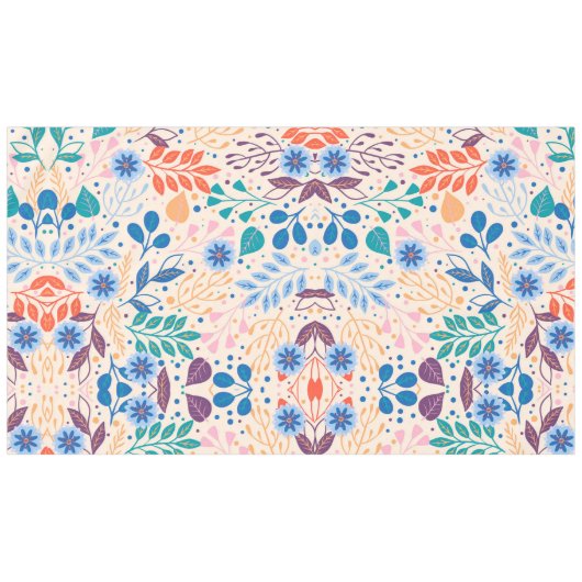 Kleurrijke bladeren Modern Foliage Patroon Tafelkleed (Voorkant (Horizontaal))