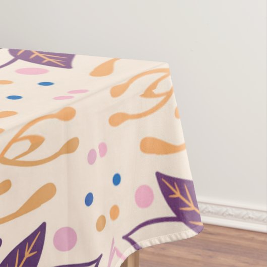 Kleurrijke bladeren Modern Foliage Patroon Tafelkleed (Voorbeeld)