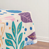 Kleurrijke bladeren Modern Foliage Patroon Tafelkleed (Voorbeeld)