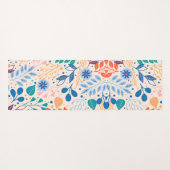 Kleurrijke bladeren Modern Foliage Patroon Yogamat (Achterkant (horizontaal))