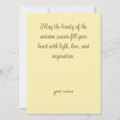 Kleurrijke bladeren na regen kaart (Achterkant)