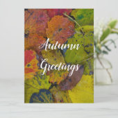 Kleurrijke bladeren na regen kaart (Staand voorkant)