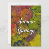 Kleurrijke bladeren na regen kaart (Voorkant)