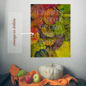 Kleurrijke bladeren na regen poster