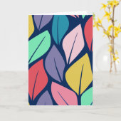 Kleurrijke bladeren Natuur Kaart (Gele Bloem)