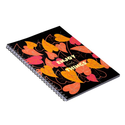 Kleurrijke bladeren notitieboek (Rechterzijde)