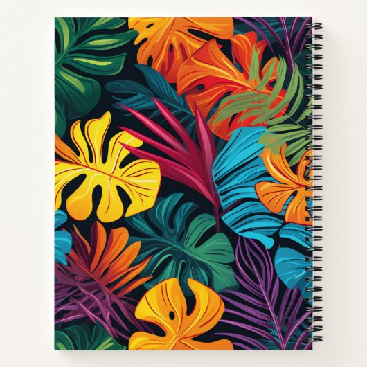 Kleurrijke bladeren notitieboek (Achterkant)