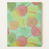 Kleurrijke bladeren op Groen Gepersonaliseerd Spir Planner (Achterkant)