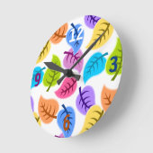 Kleurrijke bladeren ronde klok (Hoek)