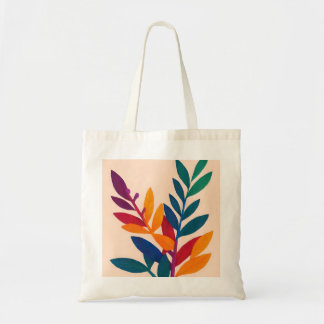 Kleurrijke Bladeren schilderen minimalistische Can Tote Bag