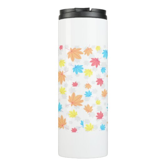 Kleurrijke bladeren thermosbeker (Achterkant)