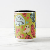 Kleurrijke bladeren tweekleurige koffiemok (Center)