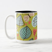 Kleurrijke bladeren tweekleurige koffiemok (Links)