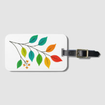 Kleurrijke bladtak illustratie