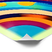 Kleurrijke bladvormen en Abstracte patronen Perfect Poster (Hoek)