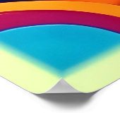 Kleurrijke bladvormen en Abstracte patronen Poster (Hoek)