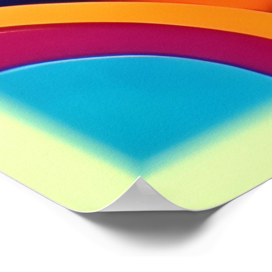 Kleurrijke bladvormen en Abstracte patronen Poster (Hoek)