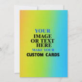 Kleurrijke Blank Rainbow Sjabloon, Creëer uw eigen Aankondiging (Voorkant)