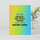 Kleurrijke Blank Rainbow Sjabloon, Creëer uw eigen Aankondiging (Staand voorkant)