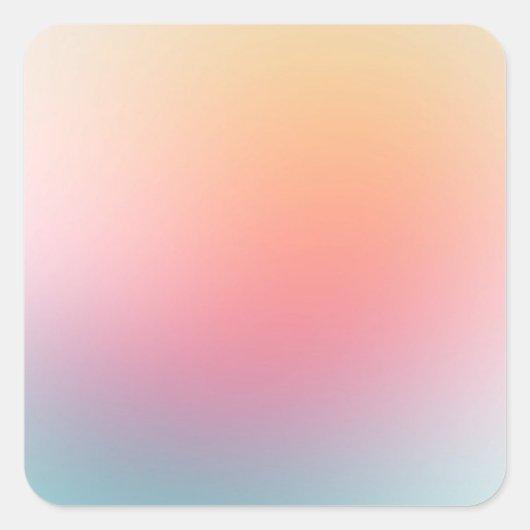 Kleurrijke Blank Sjabloon Geel Roze Blauw Paarse Vierkante Sticker (Voorkant)