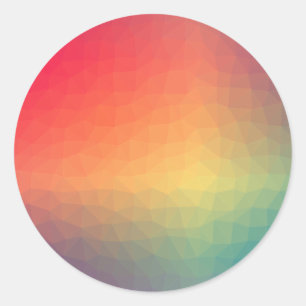 Kleurrijke Blank Sjabloon Trendy Elegant Modern Cl Ronde Sticker