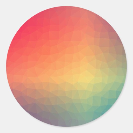 Kleurrijke Blank Sjabloon Trendy Elegant Modern Cl Ronde Sticker (Voorkant)