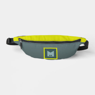 Kleurrijke blauw gele reistas initiaal fanny pack heuptasje