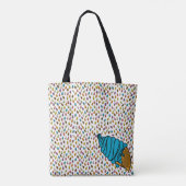 Kleurrijke blauwbes - ijsje tote bag (Achterkant)