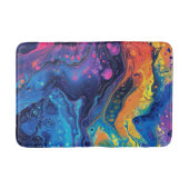 Kleurrijke Blauwe Acryl Giet Watervloeistof Badmat (Voorkant)