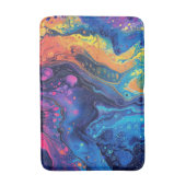 Kleurrijke Blauwe Acryl Giet  Watervloeistof Badmat (Voorkant Verticaal)