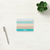 Kleurrijke Blauwe Beige Gepersonaliseerde Kleurstr Post-it® Notes (Kantoor)