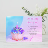 Kleurrijke Blauwe Cupcake Kleurrijke 30e verjaarda Kaart (Staand voorkant)